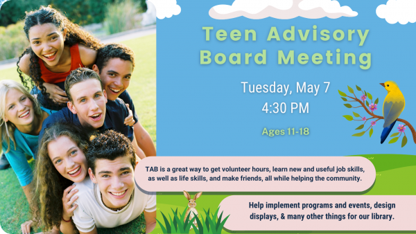 Image for event: Teen Advisory Board (TAB) Meeting  